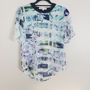 BCBGeneration dressy tee with cut out back A15